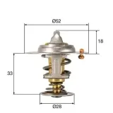 Thermostat, Kühlmittel MAHLE TX 327 92D