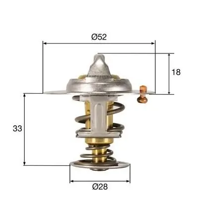 Thermostat, Kühlmittel MAHLE TX 327 92D Bild Thermostat, Kühlmittel MAHLE TX 327 92D