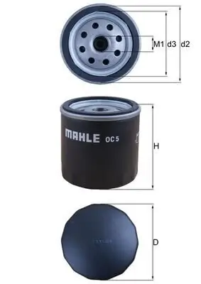 Ölfilter MAHLE OC 5 Bild Ölfilter MAHLE OC 5