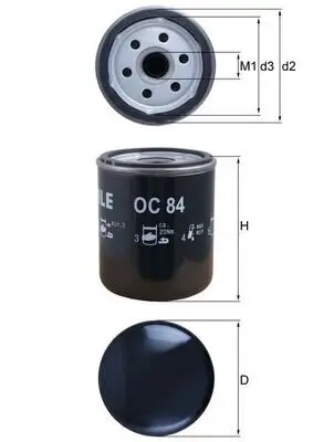 Ölfilter MAHLE OC 84