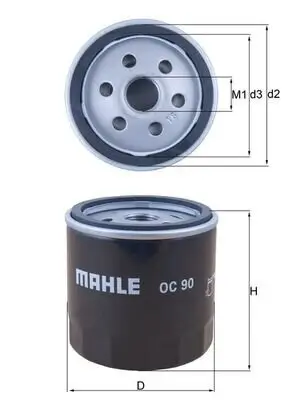 Ölfilter MAHLE OC 90