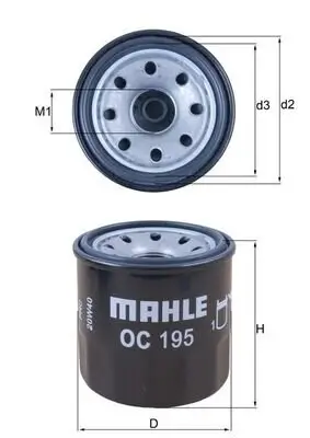 Ölfilter MAHLE OC 195 Bild Ölfilter MAHLE OC 195