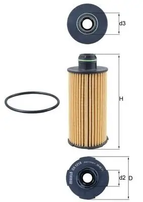 Ölfilter MAHLE OX 1219D
