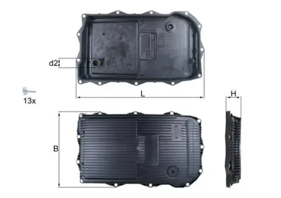 Ölwanne, Automatikgetriebe MAHLE HX 184KIT Bild Ölwanne, Automatikgetriebe MAHLE HX 184KIT