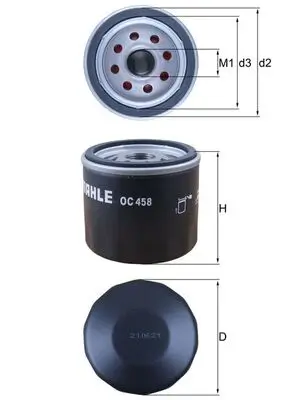 Ölfilter MAHLE OC 458 Bild Ölfilter MAHLE OC 458