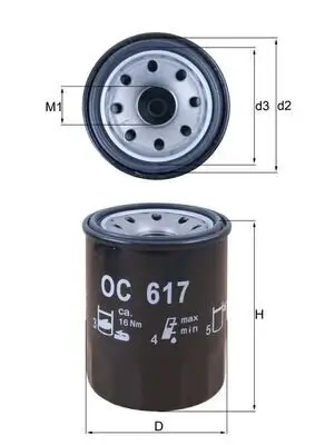 Ölfilter MAHLE OC 617