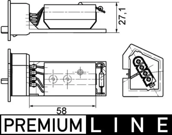 Widerstand, Innenraumgebläse MAHLE ABR 11 000P Bild Widerstand, Innenraumgebläse MAHLE ABR 11 000P