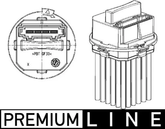 Regler, Innenraumgebläse MAHLE ABR 21 000P Bild Regler, Innenraumgebläse MAHLE ABR 21 000P