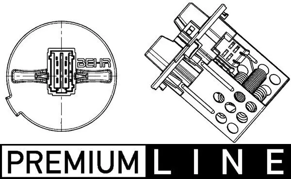 Widerstand, Innenraumgebläse MAHLE ABR 93 000P Bild Widerstand, Innenraumgebläse MAHLE ABR 93 000P