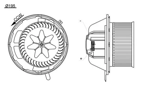 Innenraumgebläse 12 V MAHLE AB 194 000S