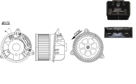 Innenraumgebläse 12 V MAHLE AB 195 000S Bild Innenraumgebläse 12 V MAHLE AB 195 000S