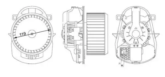 Innenraumgebläse 12 V MAHLE AB 258 000S Bild Innenraumgebläse 12 V MAHLE AB 258 000S