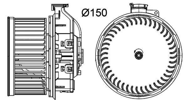 Innenraumgebläse 12 V MAHLE AB 259 000P