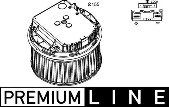 Innenraumgebläse 12 V MAHLE AB 262 000P Bild Innenraumgebläse 12 V MAHLE AB 262 000P