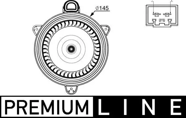 Innenraumgebläse 12 V MAHLE AB 267 000P
