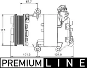 Kompressor, Klimaanlage 12 V MAHLE ACP 1330 000P