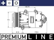 Kompressor, Klimaanlage 12 V MAHLE ACP 1331 000P