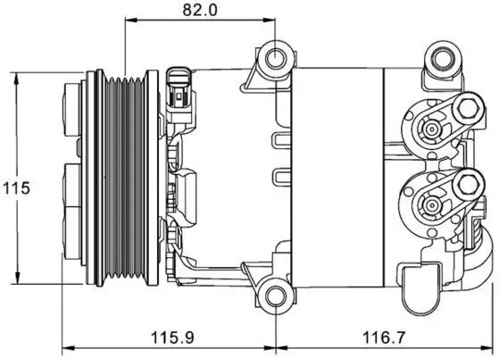 Kompressor, Klimaanlage 12 V MAHLE ACP 1332 000P