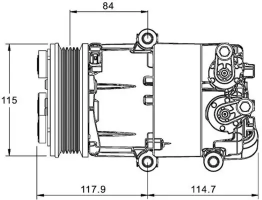 Kompressor, Klimaanlage 12 V MAHLE ACP 1333 000P Bild Kompressor, Klimaanlage 12 V MAHLE ACP 1333 000P