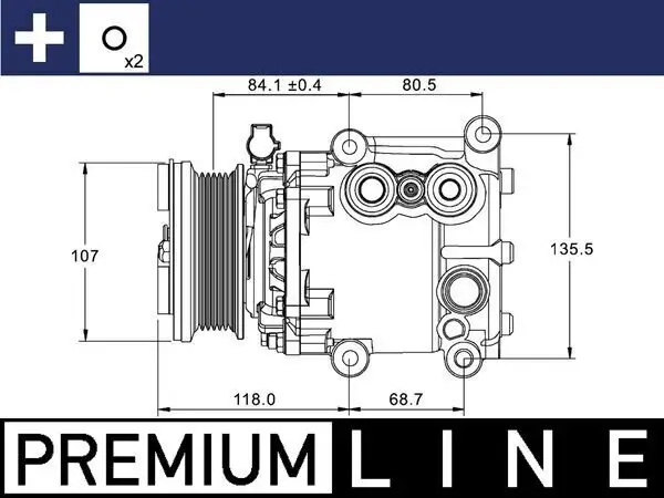 Kompressor, Klimaanlage 12 V MAHLE ACP 1336 000P Bild Kompressor, Klimaanlage 12 V MAHLE ACP 1336 000P