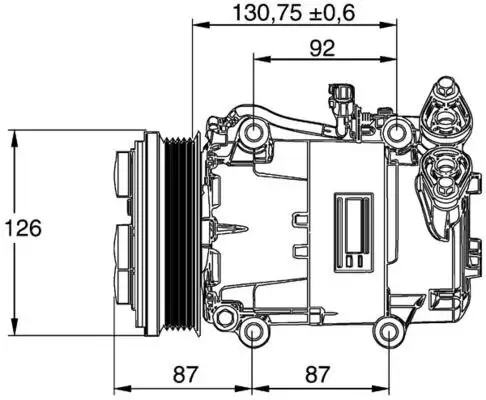 Kompressor, Klimaanlage 12 V MAHLE ACP 54 000P Bild Kompressor, Klimaanlage 12 V MAHLE ACP 54 000P