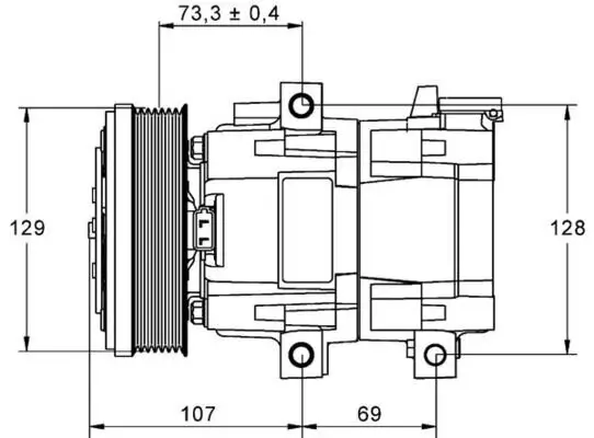 Kompressor, Klimaanlage 12 V MAHLE ACP 855 000P Bild Kompressor, Klimaanlage 12 V MAHLE ACP 855 000P