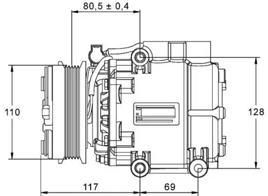 Kompressor, Klimaanlage 12 V MAHLE ACP 858 000P Bild Kompressor, Klimaanlage 12 V MAHLE ACP 858 000P