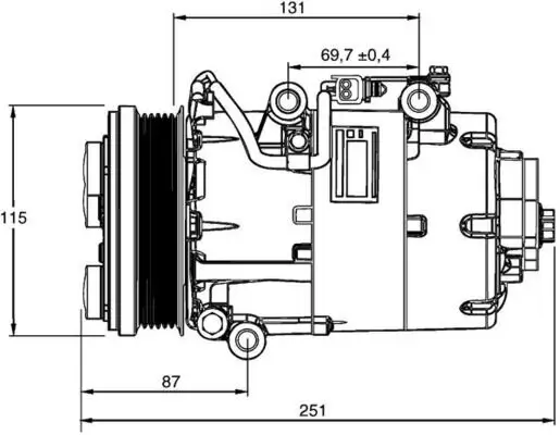 Kompressor, Klimaanlage 12 V MAHLE ACP 582 000P Bild Kompressor, Klimaanlage 12 V MAHLE ACP 582 000P