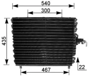 Kondensator, Klimaanlage MAHLE AC 166 000S