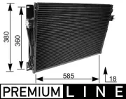 Kondensator, Klimaanlage MAHLE AC 173 000P