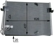 Kondensator, Klimaanlage MAHLE AC 174 000S