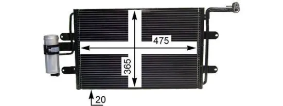 Kondensator, Klimaanlage MAHLE AC 180 000P Bild Kondensator, Klimaanlage MAHLE AC 180 000P