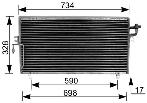 Kondensator, Klimaanlage MAHLE AC 187 000S