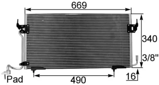 Kondensator, Klimaanlage MAHLE AC 206 000S Bild Kondensator, Klimaanlage MAHLE AC 206 000S