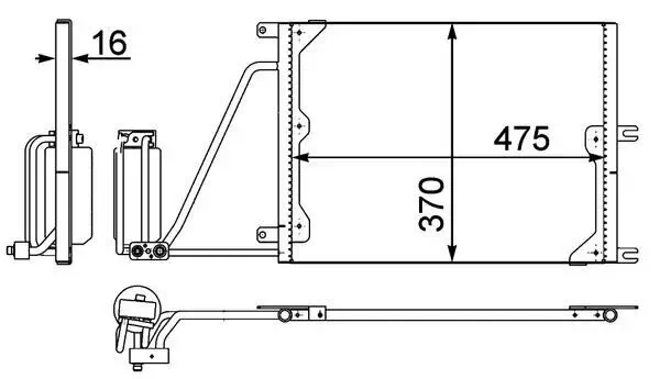 Kondensator, Klimaanlage MAHLE AC 226 000P