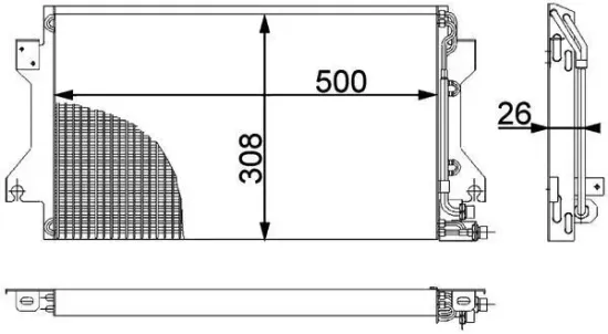 Kondensator, Klimaanlage MAHLE AC 239 000P Bild Kondensator, Klimaanlage MAHLE AC 239 000P