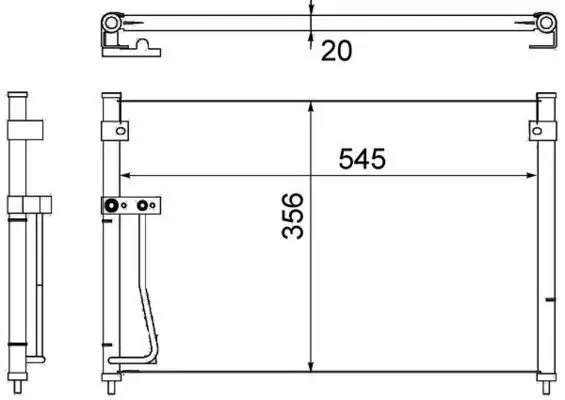 Kondensator, Klimaanlage MAHLE AC 257 000S