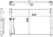 Kondensator, Klimaanlage MAHLE AC 257 000S