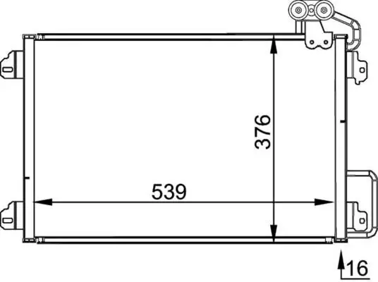 Kondensator, Klimaanlage MAHLE AC 304 000P