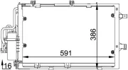 Kondensator, Klimaanlage MAHLE AC 308 000P