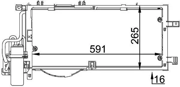 Kondensator, Klimaanlage MAHLE AC 309 000P