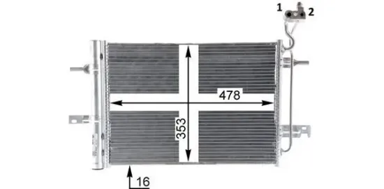 Kondensator, Klimaanlage MAHLE AC 30 000P Bild Kondensator, Klimaanlage MAHLE AC 30 000P