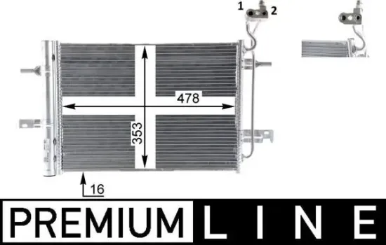 Kondensator, Klimaanlage MAHLE AC 30 000P Bild Kondensator, Klimaanlage MAHLE AC 30 000P