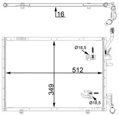 Kondensator, Klimaanlage MAHLE AC 31 000P Bild Kondensator, Klimaanlage MAHLE AC 31 000P