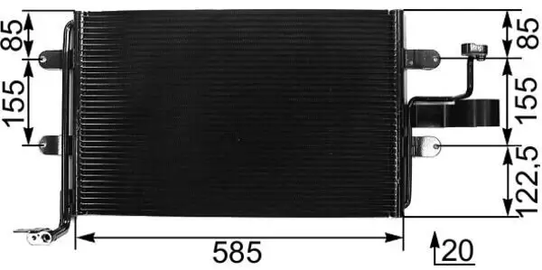 Kondensator, Klimaanlage MAHLE AC 326 000S