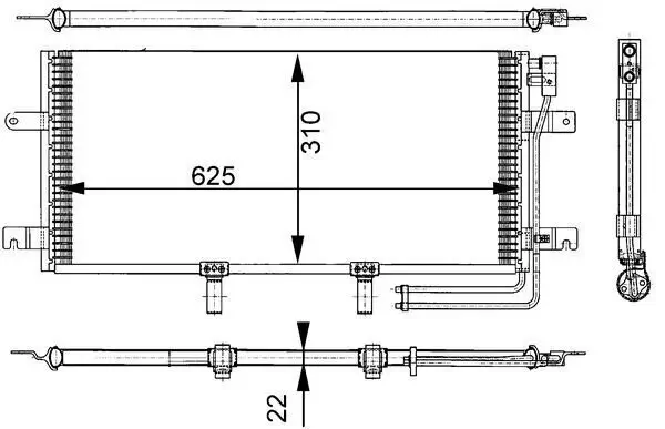 Kondensator, Klimaanlage MAHLE AC 332 000S