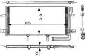 Kondensator, Klimaanlage MAHLE AC 332 000S