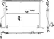 Kondensator, Klimaanlage MAHLE AC 334 000S