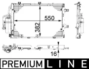 Kondensator, Klimaanlage MAHLE AC 335 000P