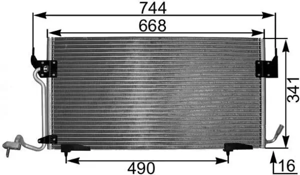 Kondensator, Klimaanlage MAHLE AC 342 000S